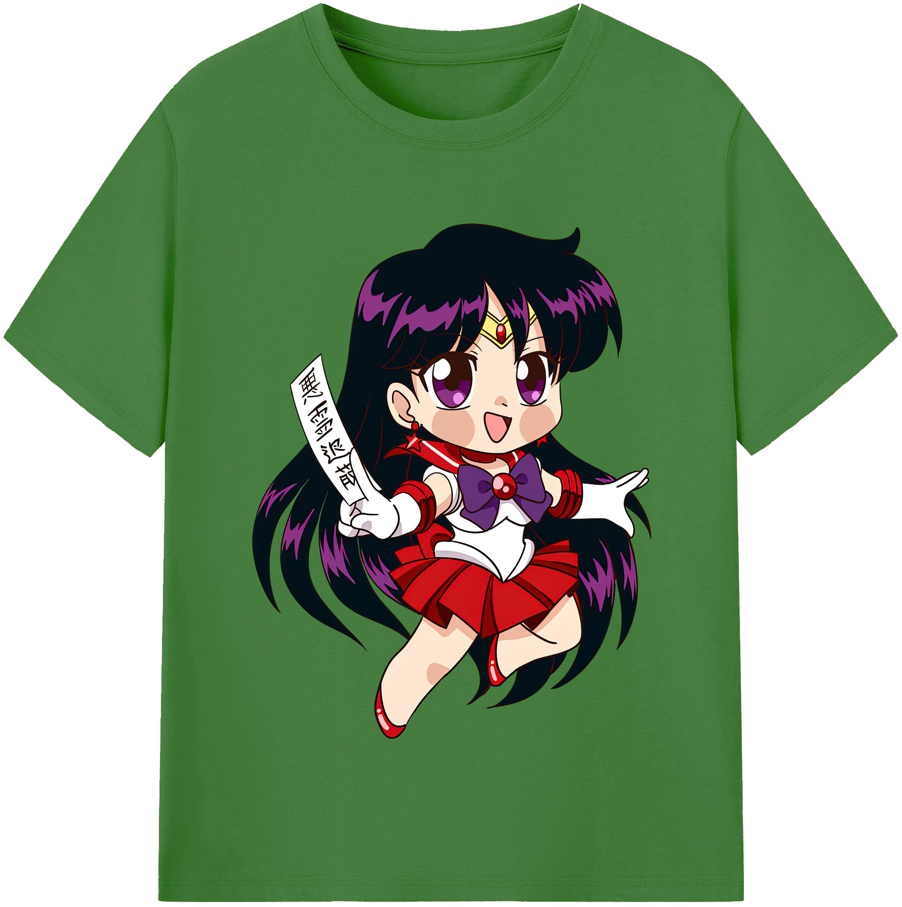 （画像用） 美少女戦士セーラームーン 火野レイ ひの レイ Sailor Moon Hino Rei （セーラーマーズ,Sailor Mars） レディースカジュアルプリントTシャツ（綿100％）